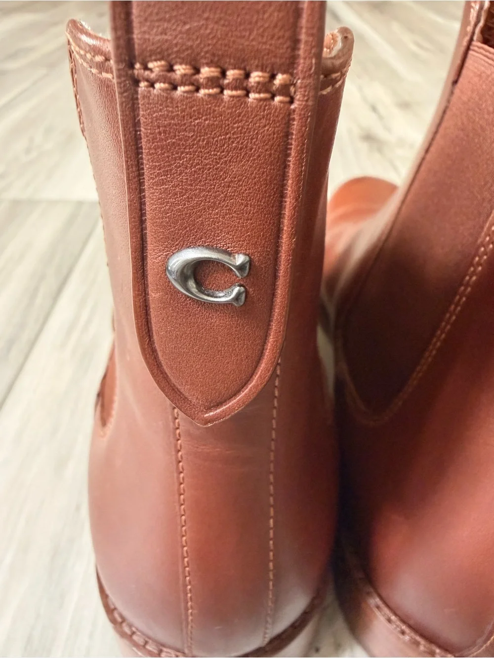 Coach Men’s Brown Leather Chelsea Boots US 7.5D NWT